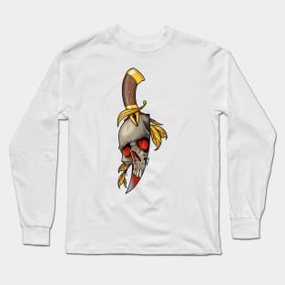 Tattoo Skull Knife Long Sleeve T-Shirt